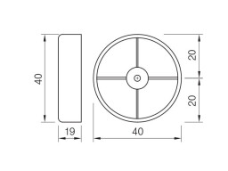 Kluzák šroubovací ø 40 mm šedý